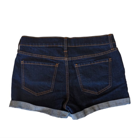 Old Navy Semi-Fitted Stretch Extensible Cuff Jean Shorts 2R Blue - Picture 9 of 16
